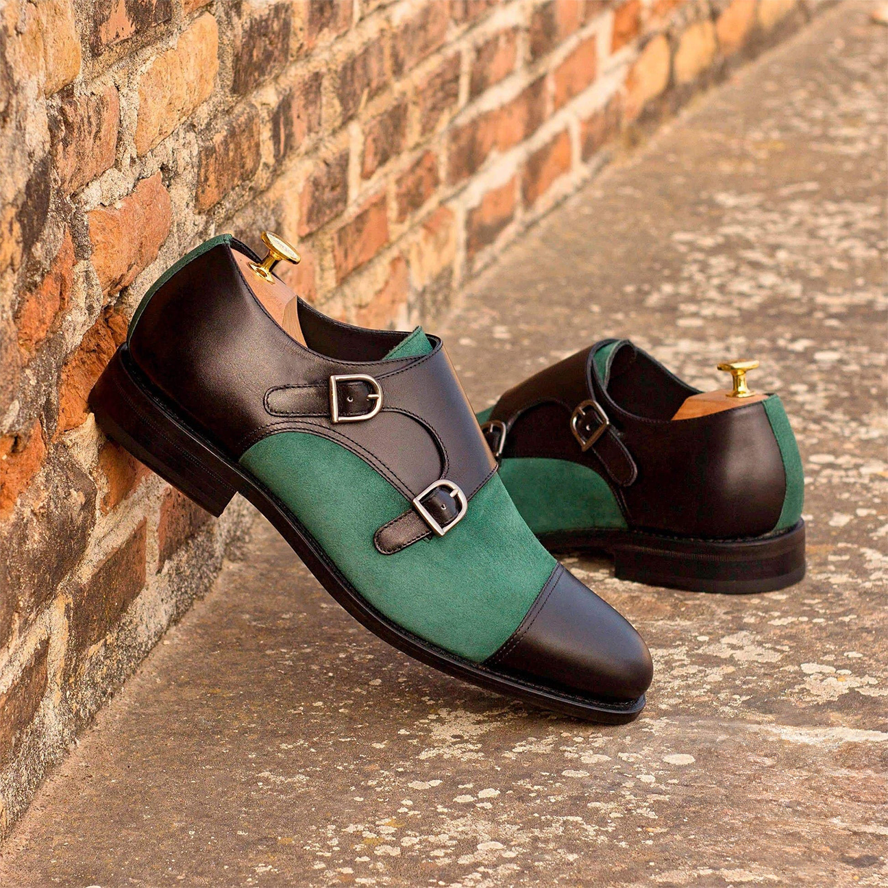 Dual Dynasty Double Monk Shoe Green