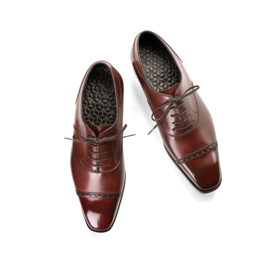 Matilda Two Tones Leather Lace Up Oxford Shoes