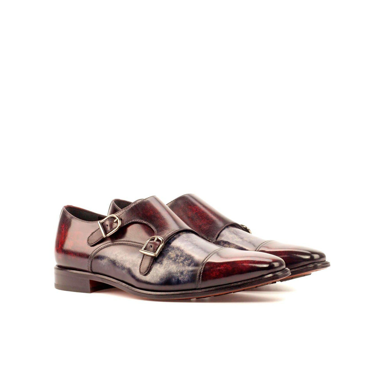 Posh Partners Double Monk Shoe Burgundy