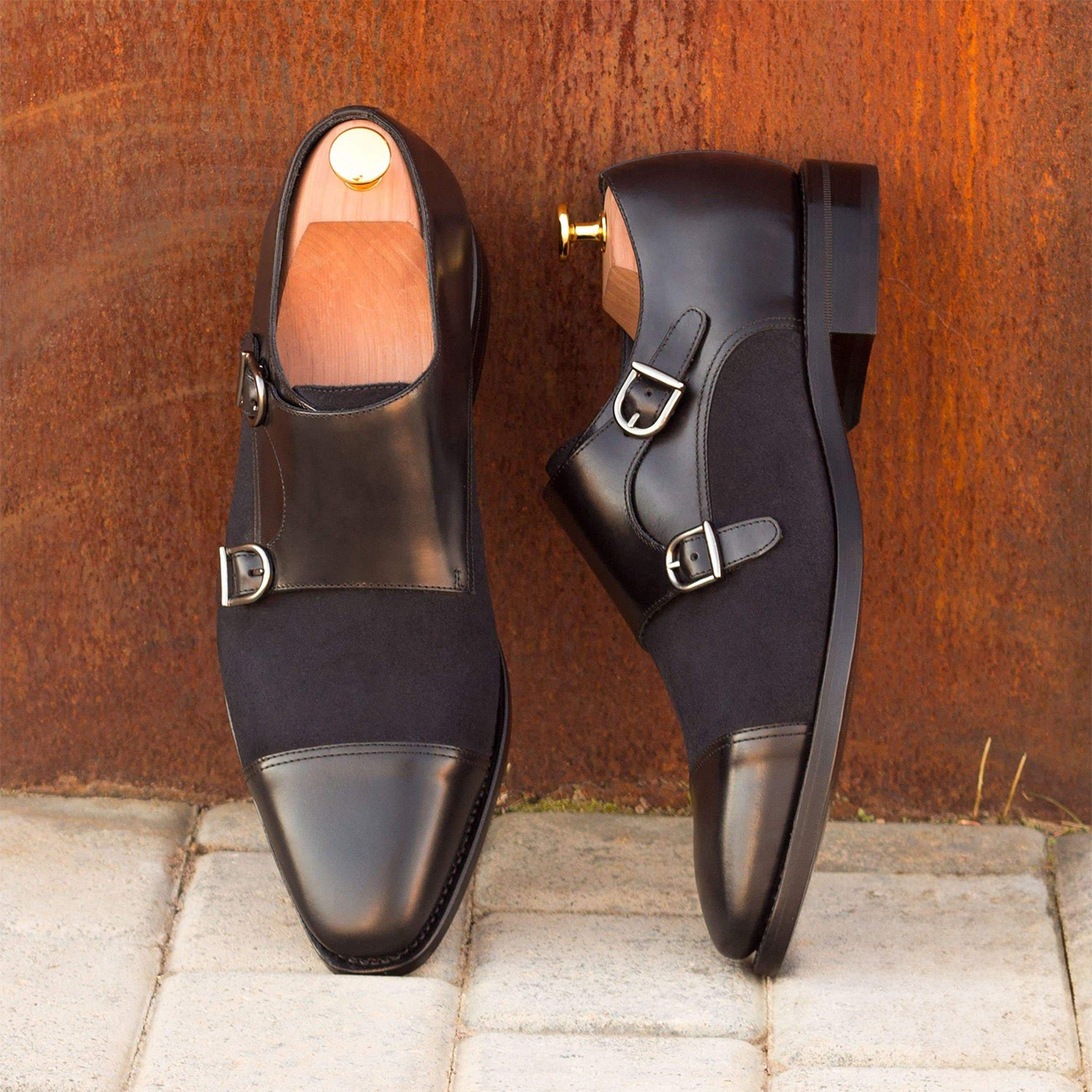 Sartorial Sanctum Double Monk Shoe Black