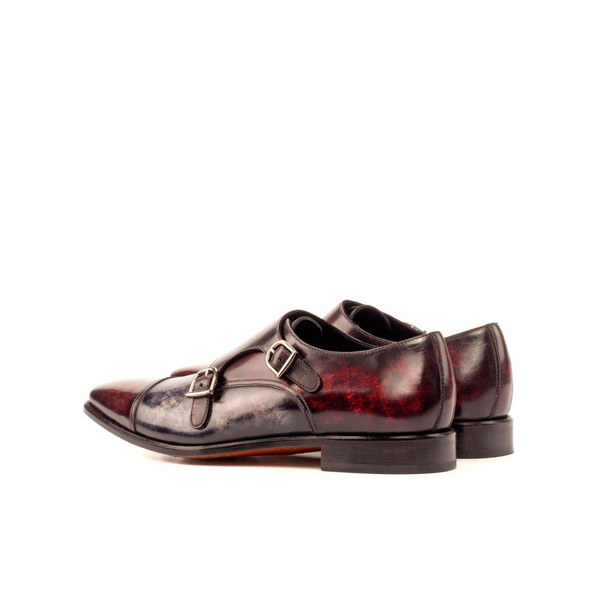 Posh Partners Double Monk Shoe Burgundy