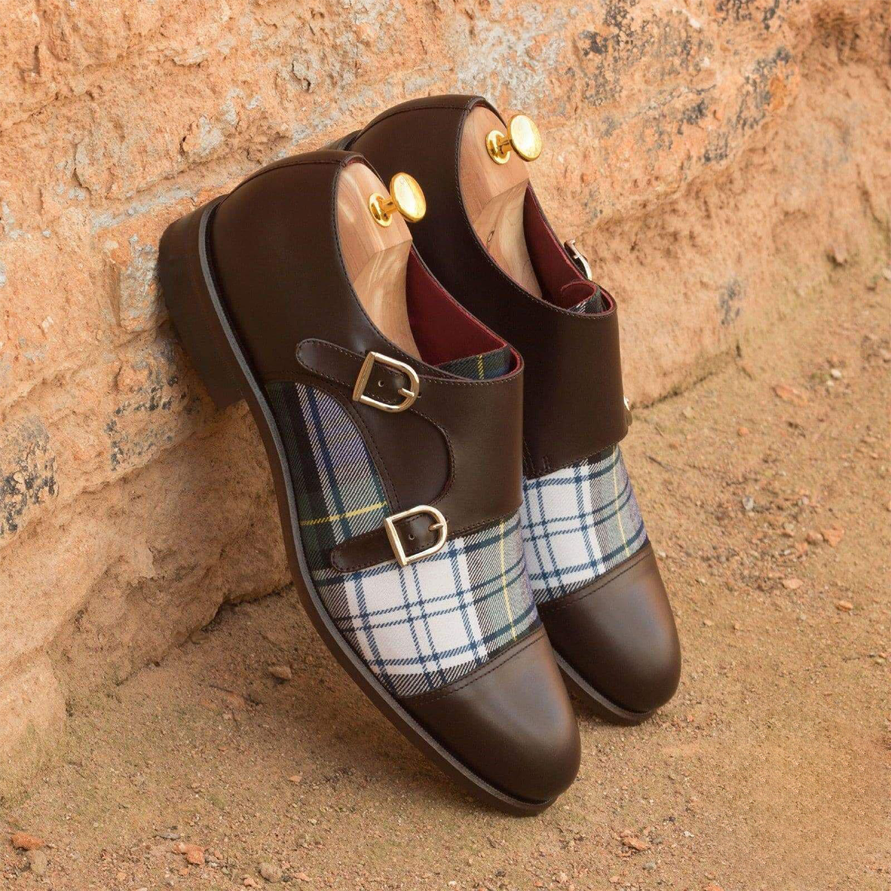 Timeless Tread Double Monk Shoe Dark Brown