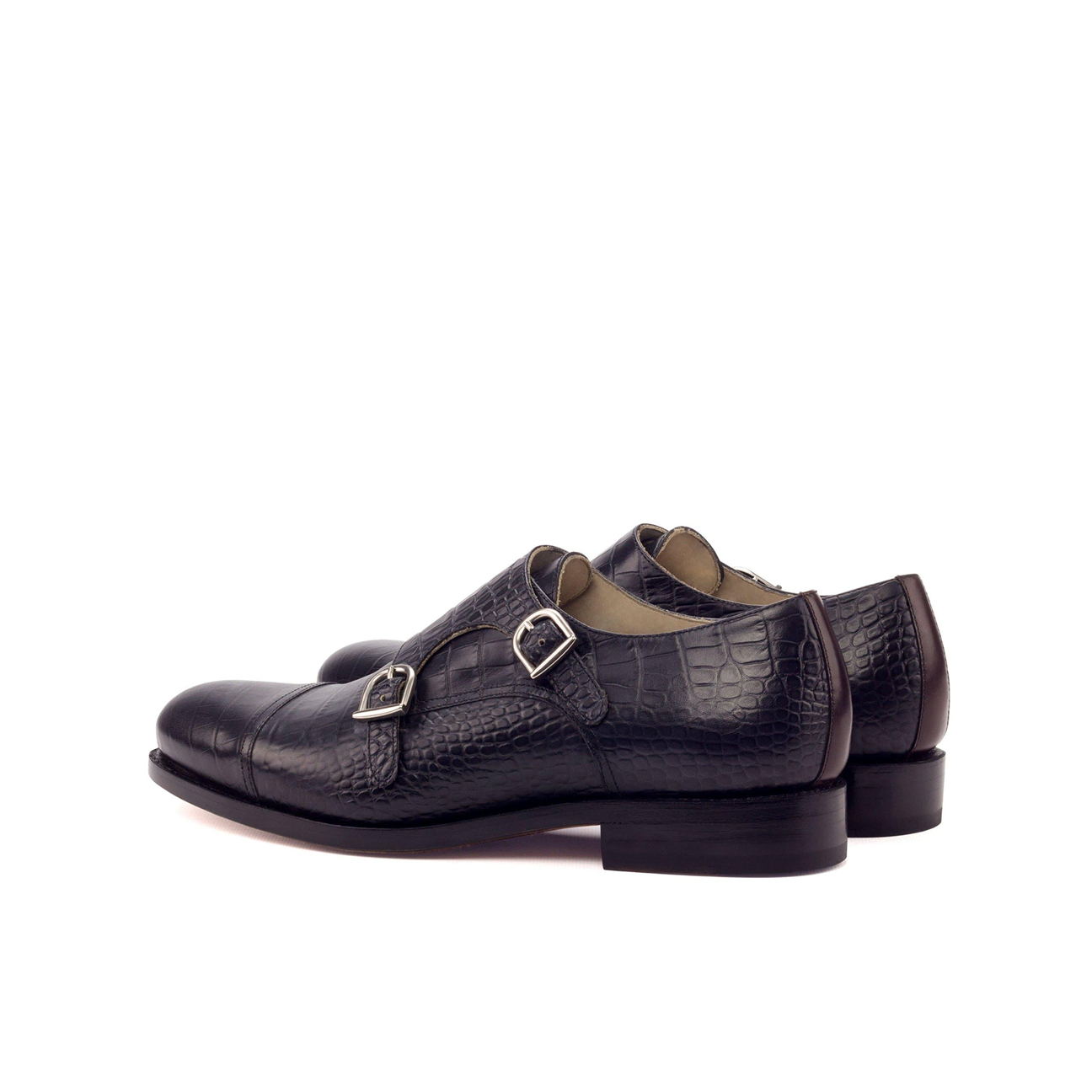 Refined Replicas Double Monk Shoe Black