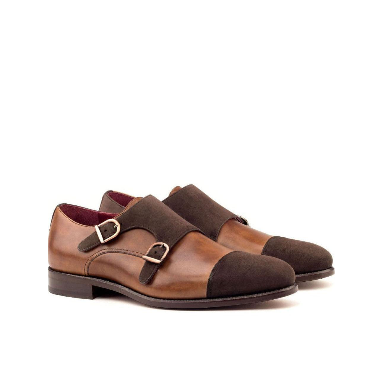 Posh Patter Double Monk Shoe Brown