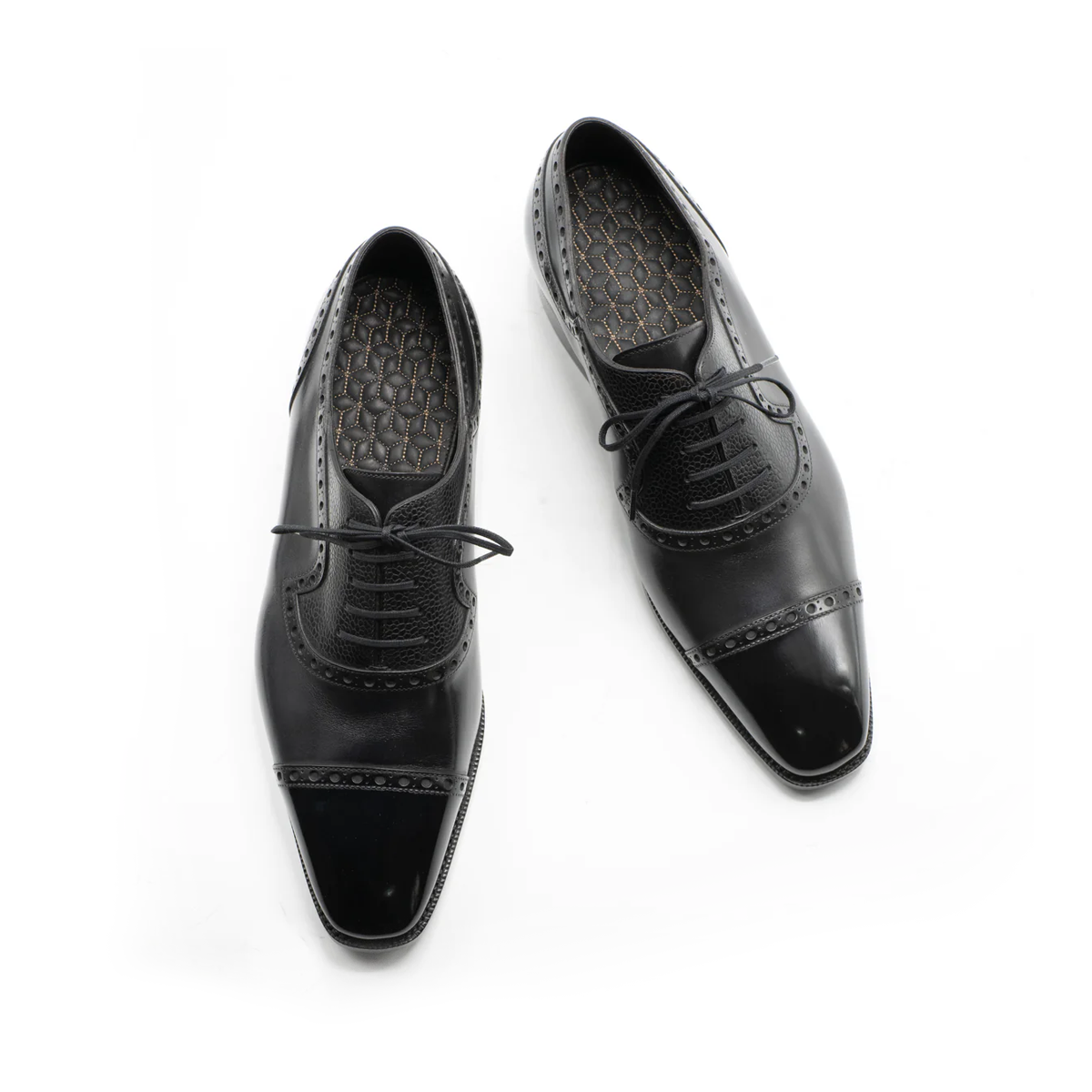 Jasper Jones Black Leather Oxford Shoes