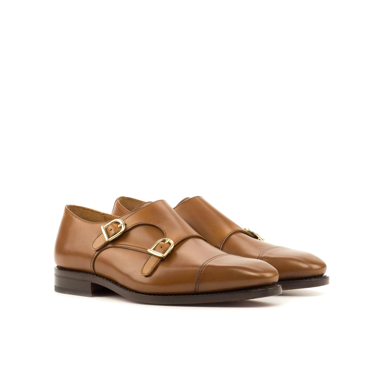 Gentleman s Gait Double Monk Shoe Brown