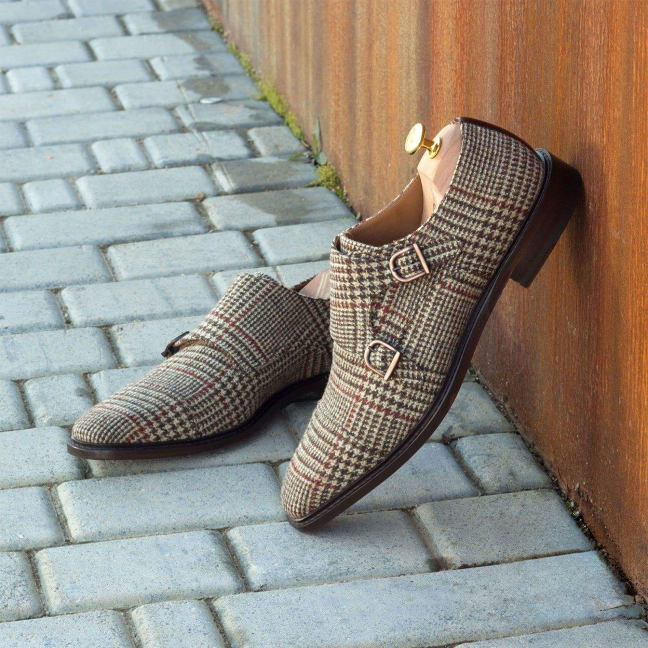 Sole Symphony Double Monk Shoes Brown