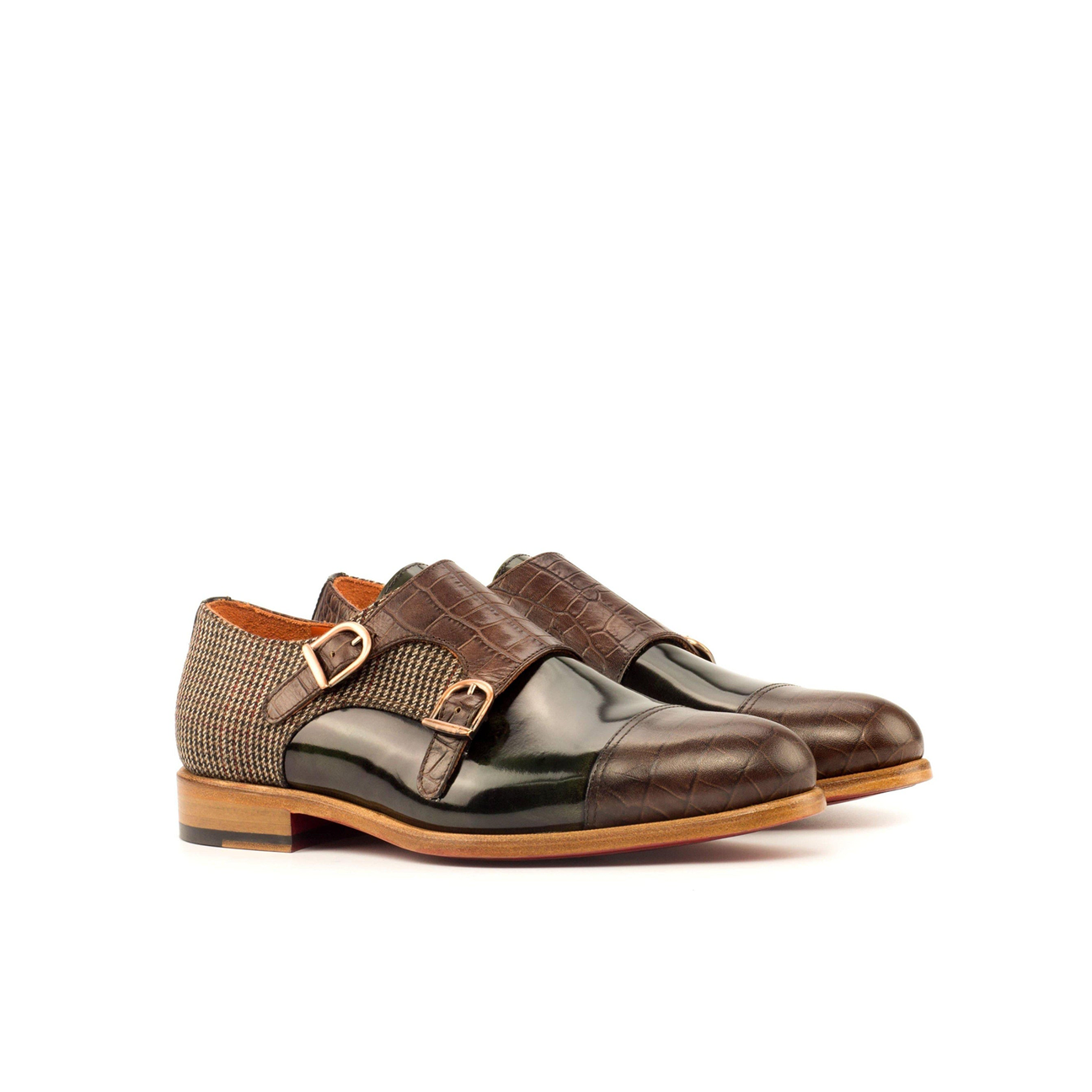 Renaissance Replicas Double Monk Shoe Dark Brown