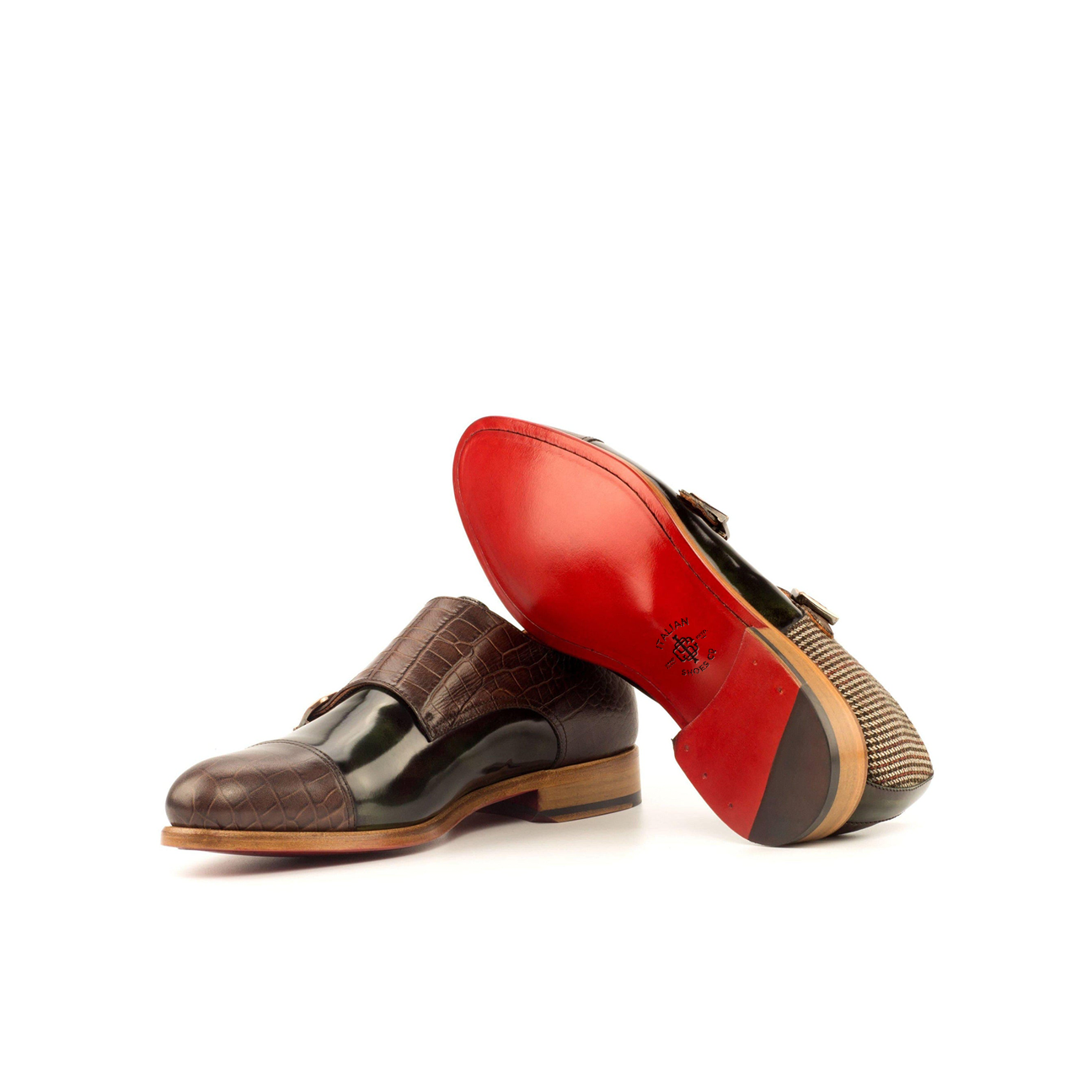 Renaissance Replicas Double Monk Shoe Dark Brown