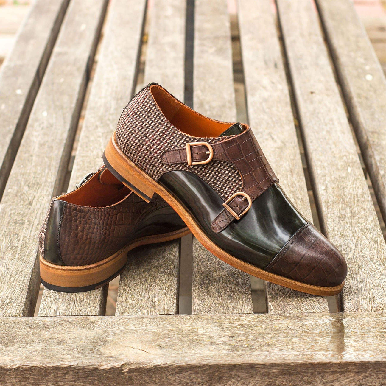 Suave Synthesis Double Monk Shoe