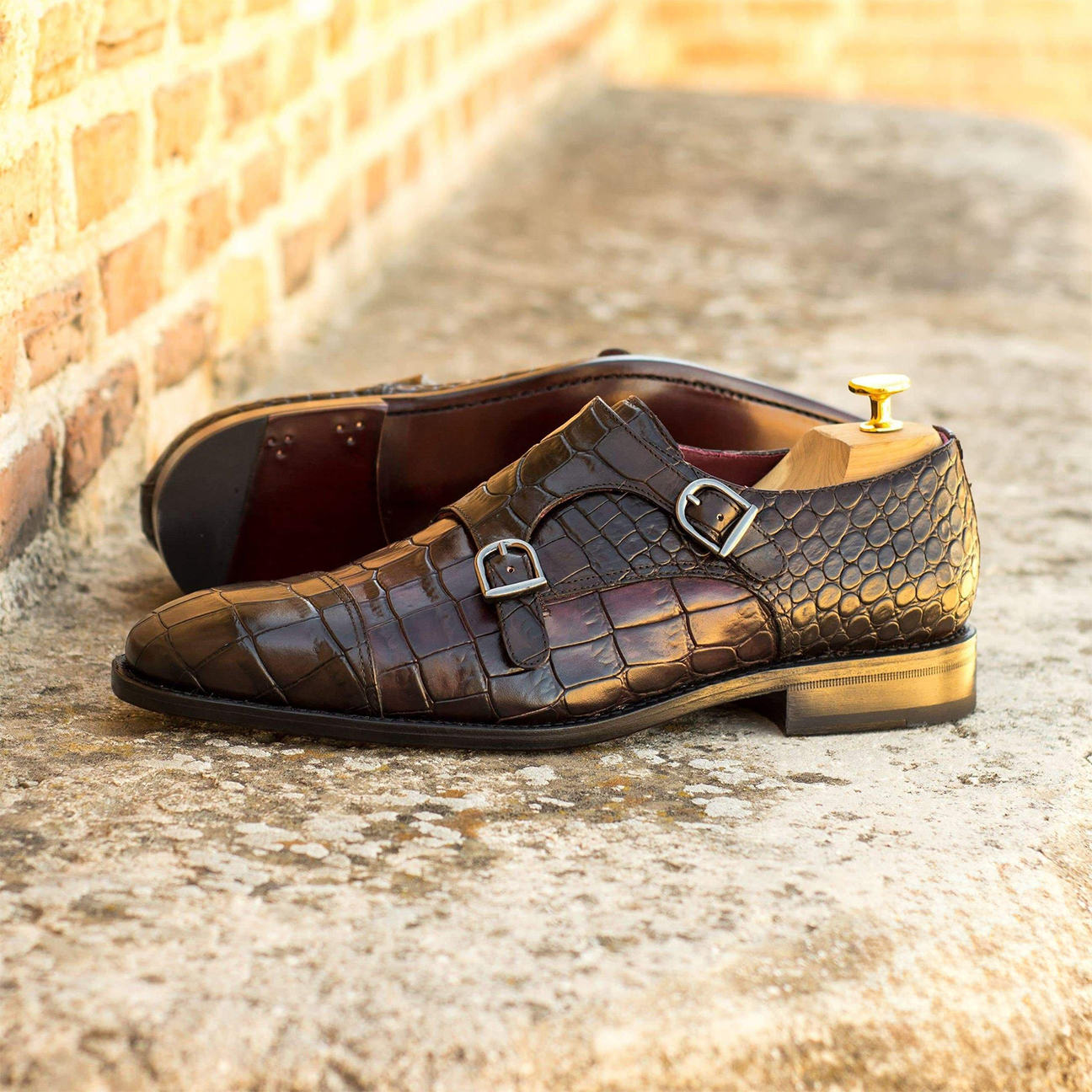 Urban Union Double Monk Shoe Dark Brown