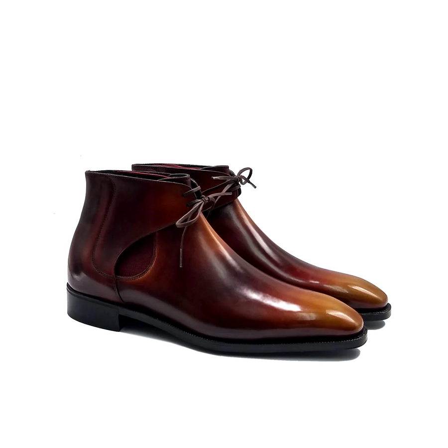 Classic Leather Side-Cut Lace-Up Jodhpur Boots