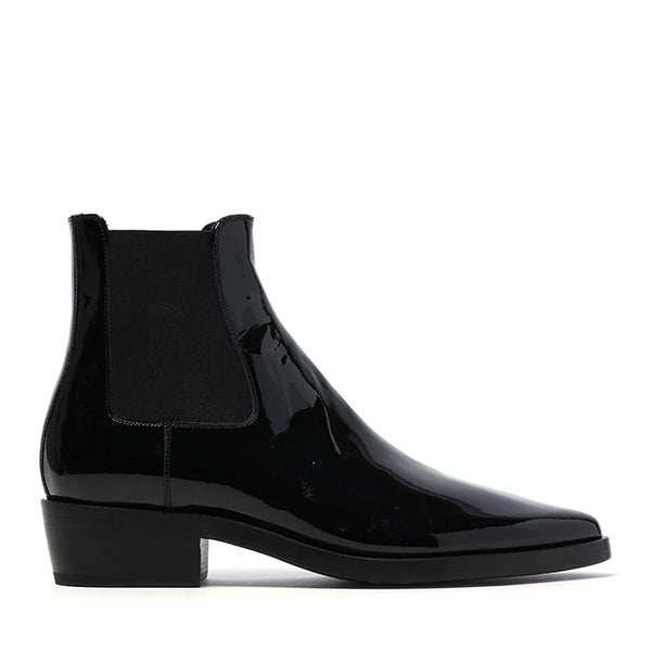 Patent finish Leather Boots