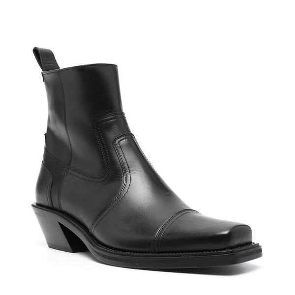 Leather Cowboy ankle boots