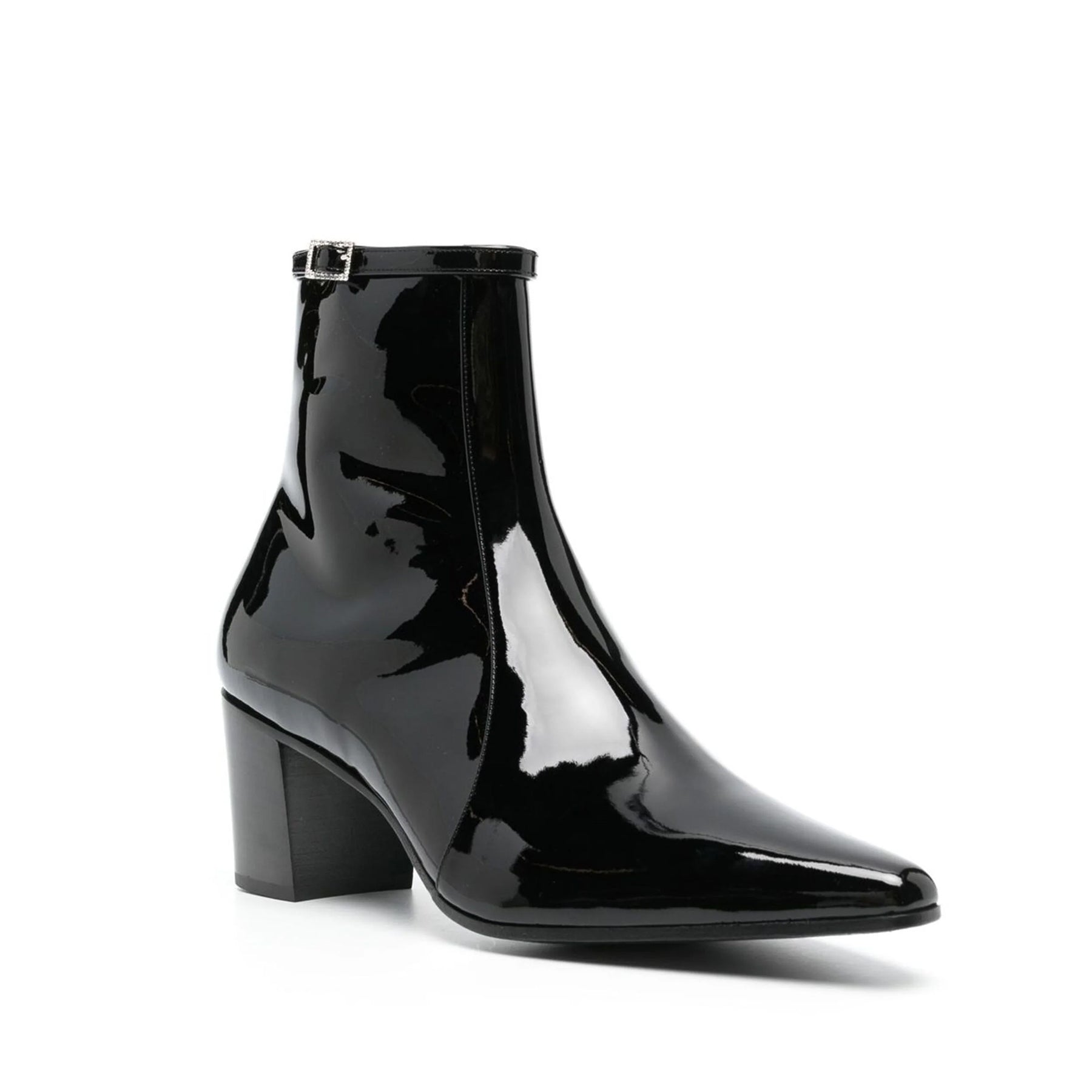 Patent-Leather Ankle Boots