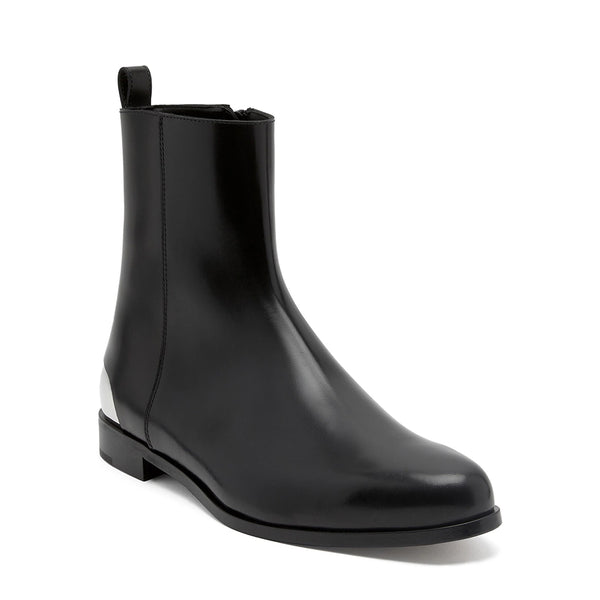 Metal Heel leather boots