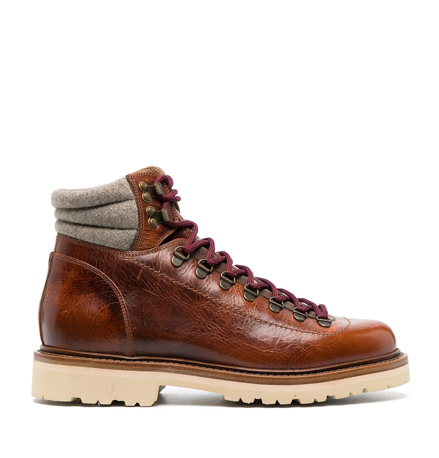 Padded Ankle Lace-Up boots