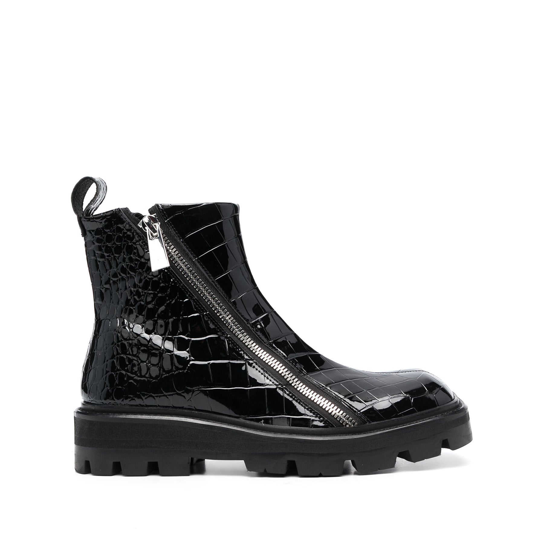 Selim Mock-Croc Ankle Boots