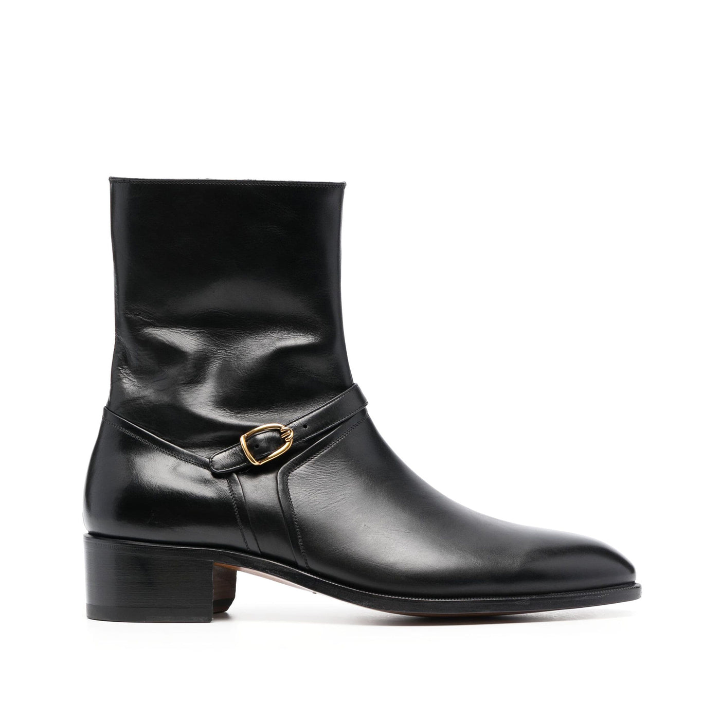 Buckle-Embellished Ankle Boots