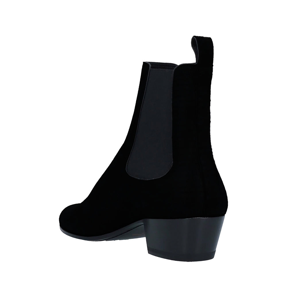 Black Velvet Cuban Boots