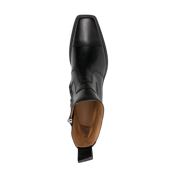 Leather Cowboy ankle boots