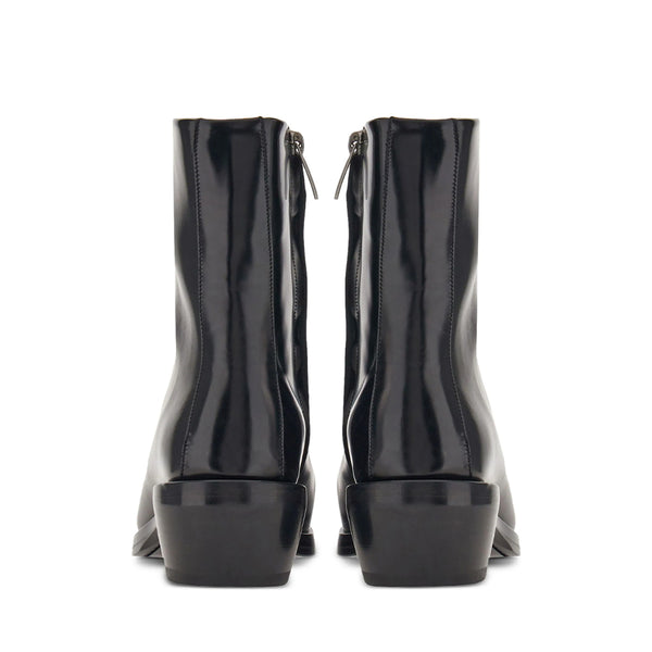 Squared toe leather Ankle Boots