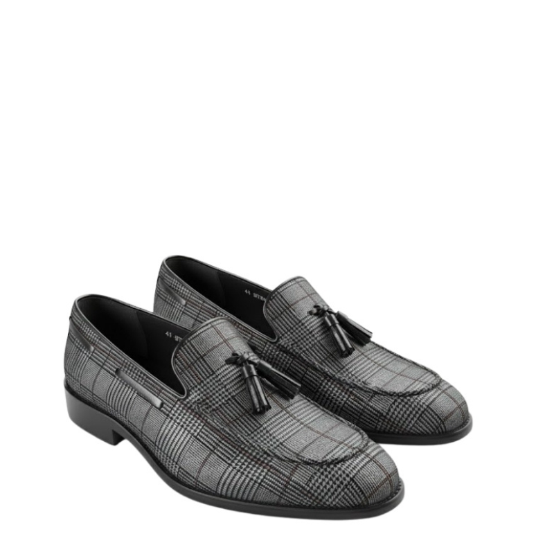 Glen Classic Check Tassel Loafers