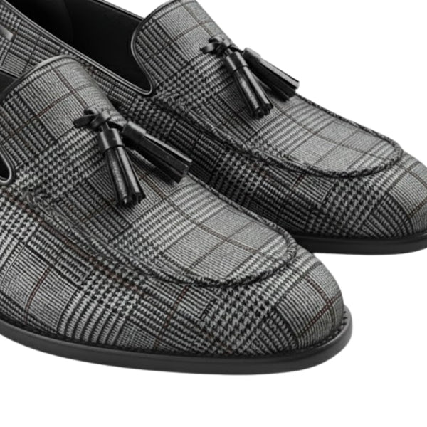 Glen Classic Check Tassel Loafers