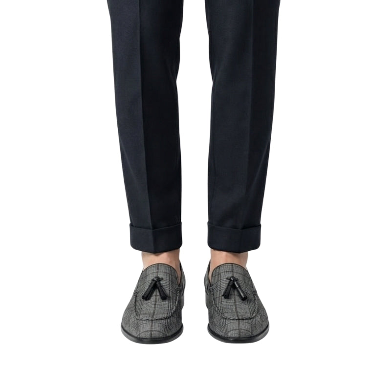 Glen Classic Check Tassel Loafers