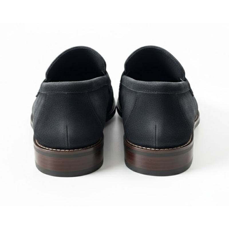 Croc Panel Penny Strap Loafers