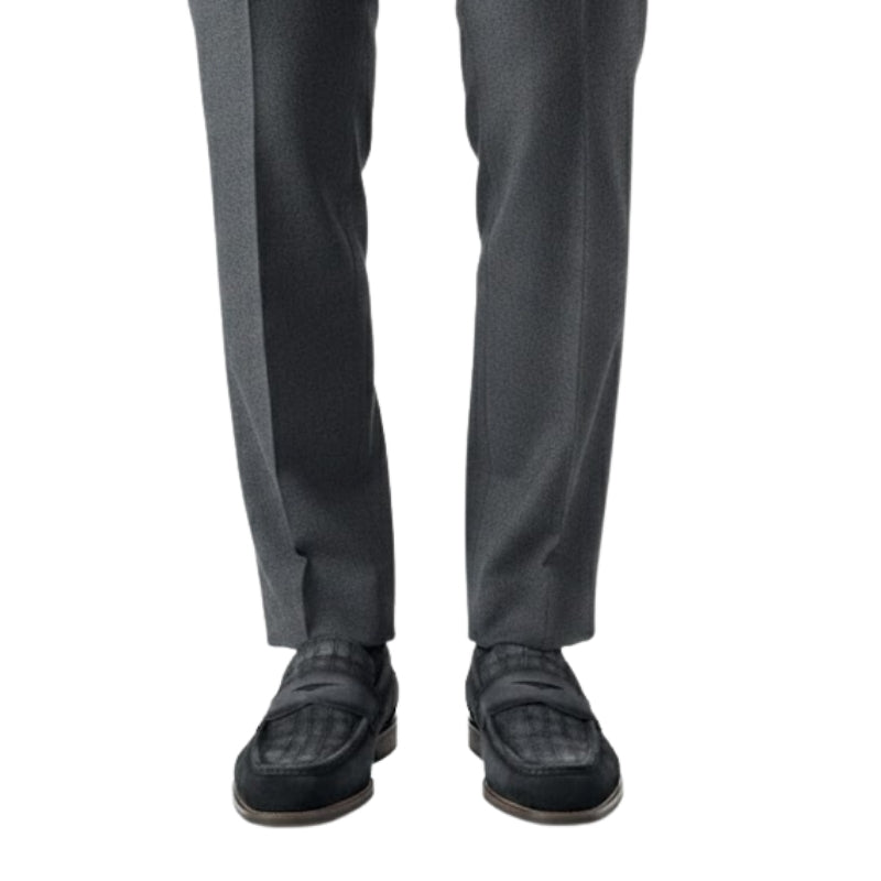 Croc Panel Penny Strap Loafers