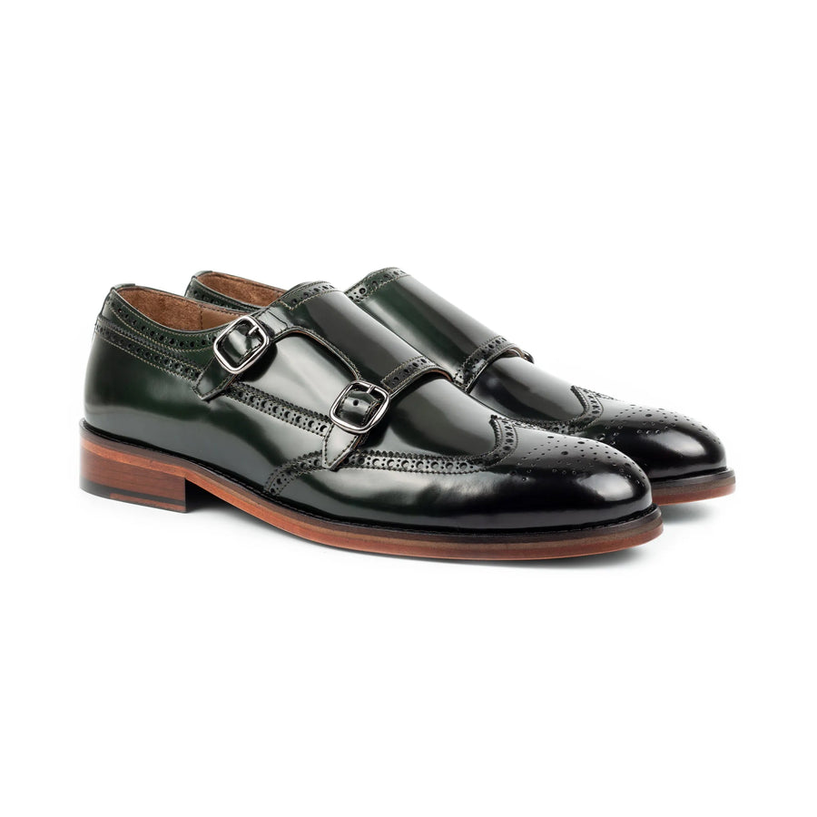 Coal Handcrafted Double Monk Strap Men s Shoes