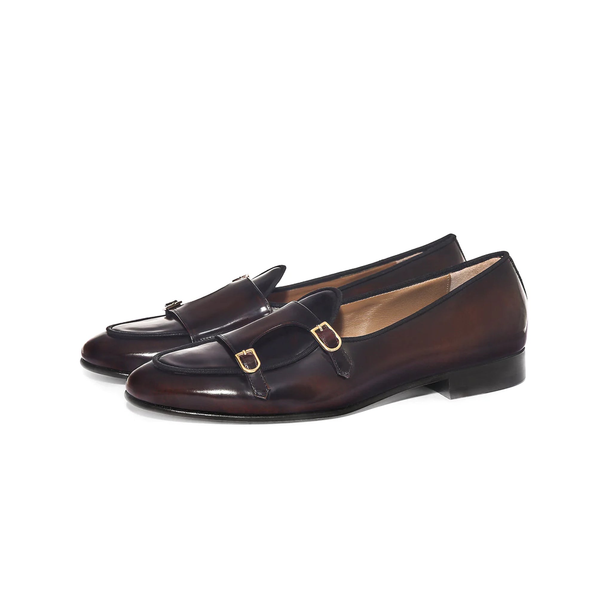 Congo Brown Double Monk Strap Shoes