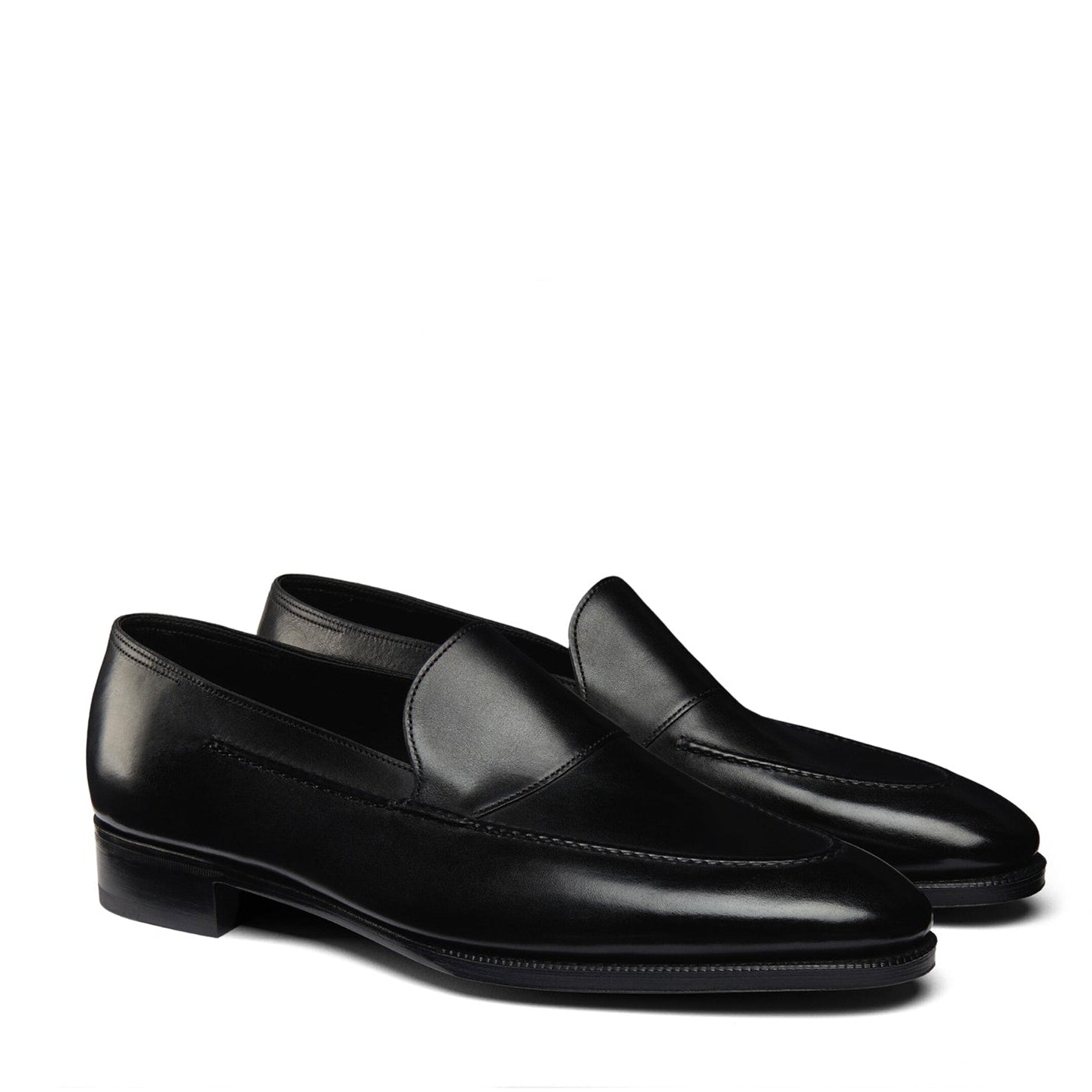 Lorenzo Men's Black Leather Shoes
