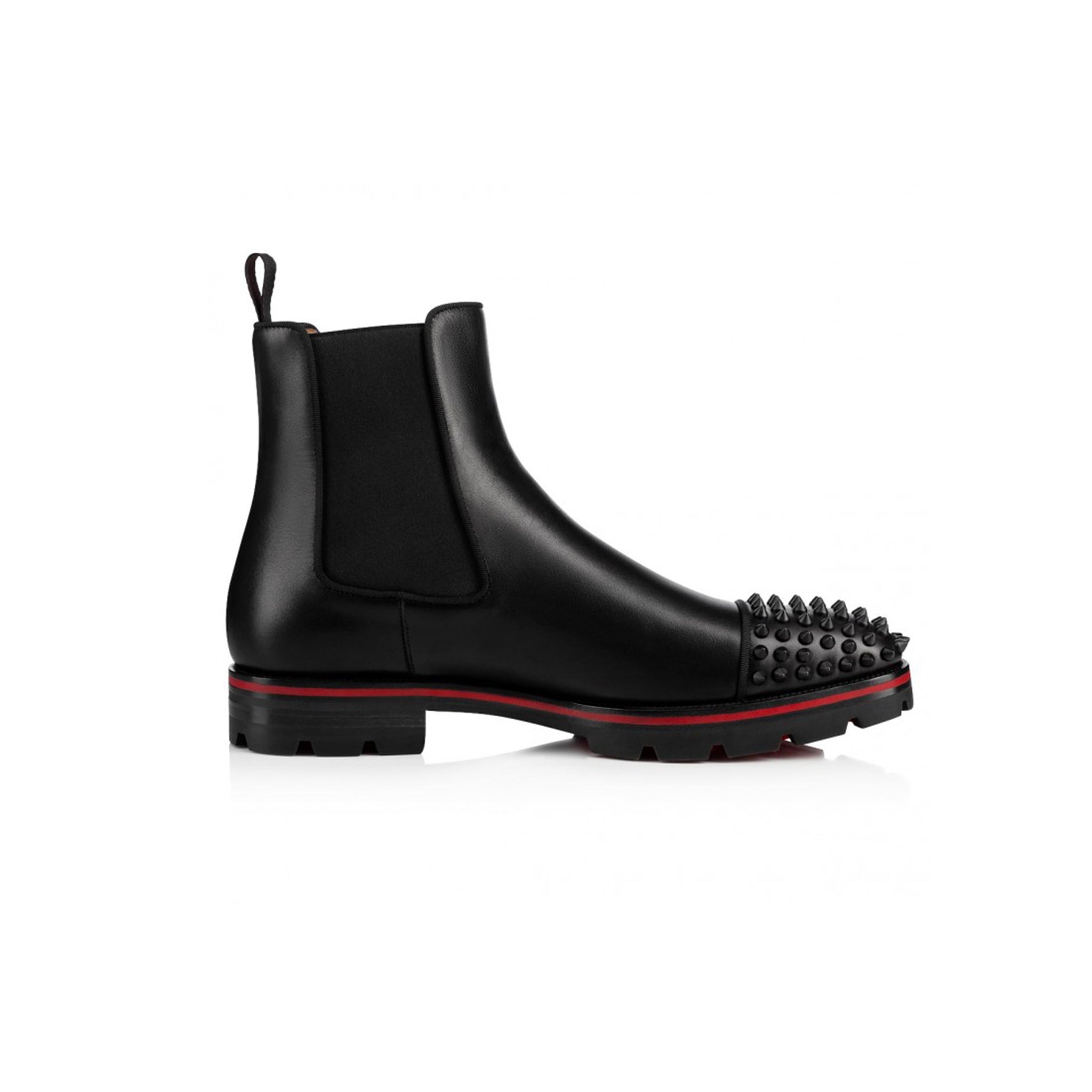Mens Spikes Leather Designer Boots