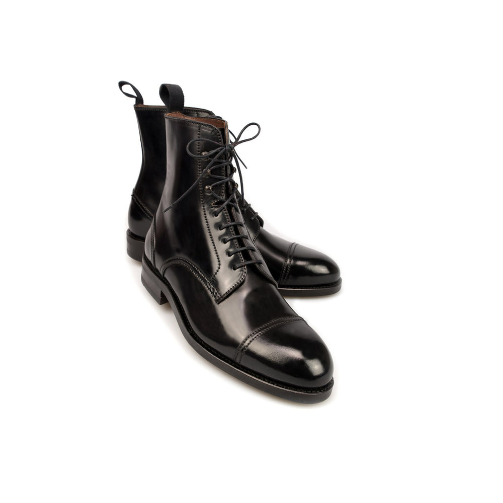 Midnight Shine Lace up High Ankle Boots