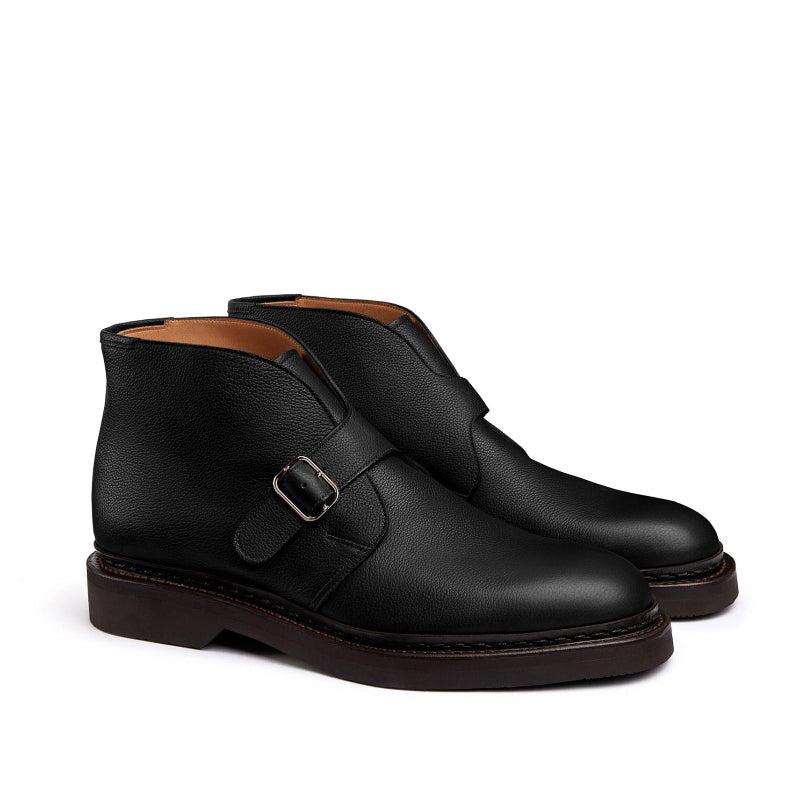 Single Monk Strap Ankle Boots