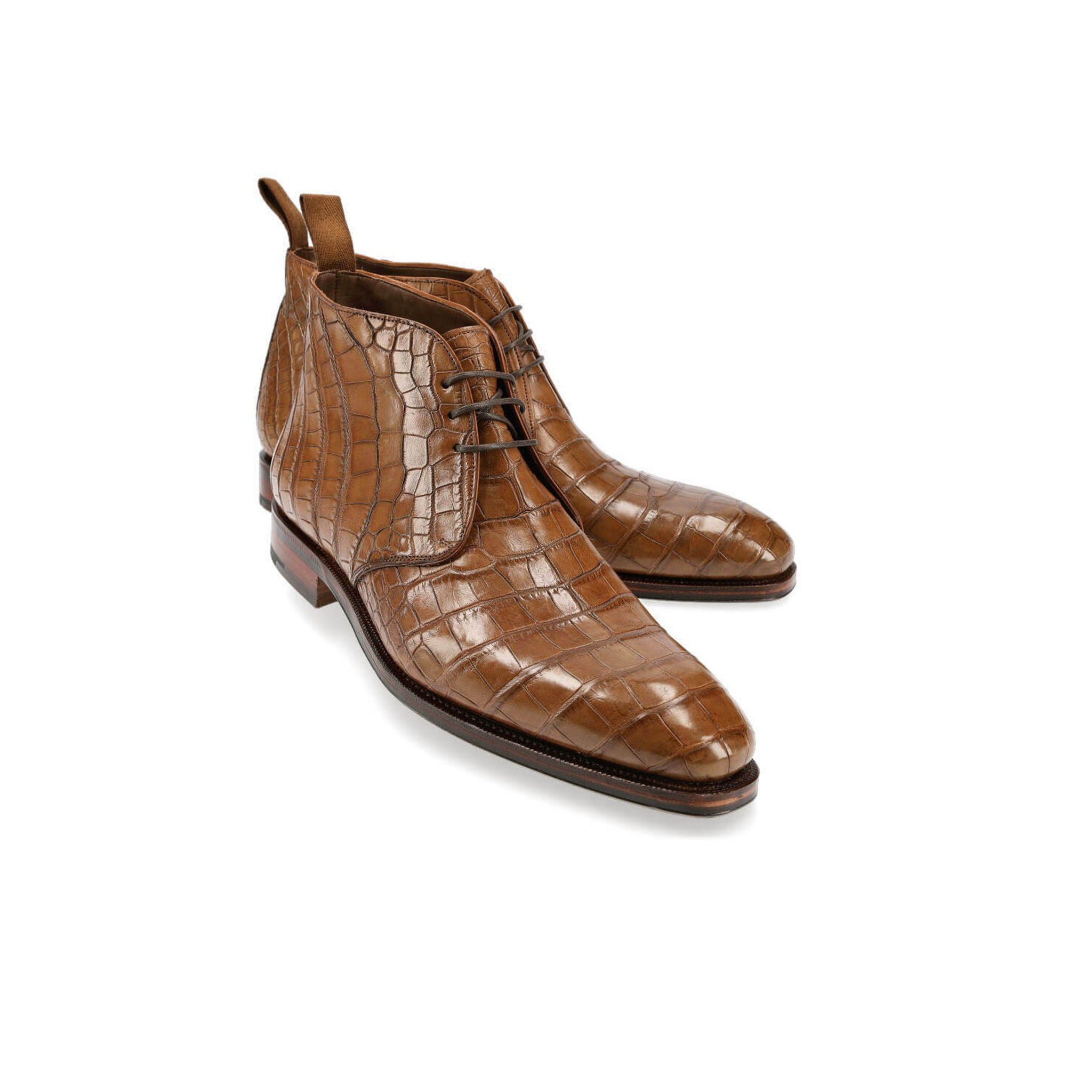 Walnut Croco Chukka Boots
