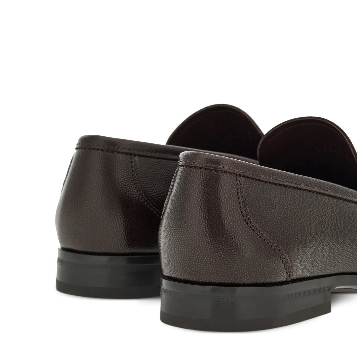 Classic Leather Horsebit-Buckled Dark Brown Loafer for Men