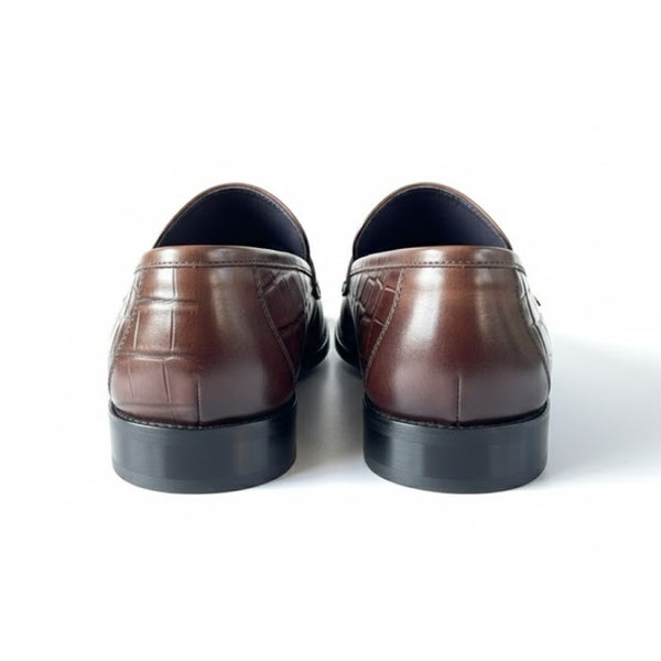 Croc Panel Classic Penny Loafers