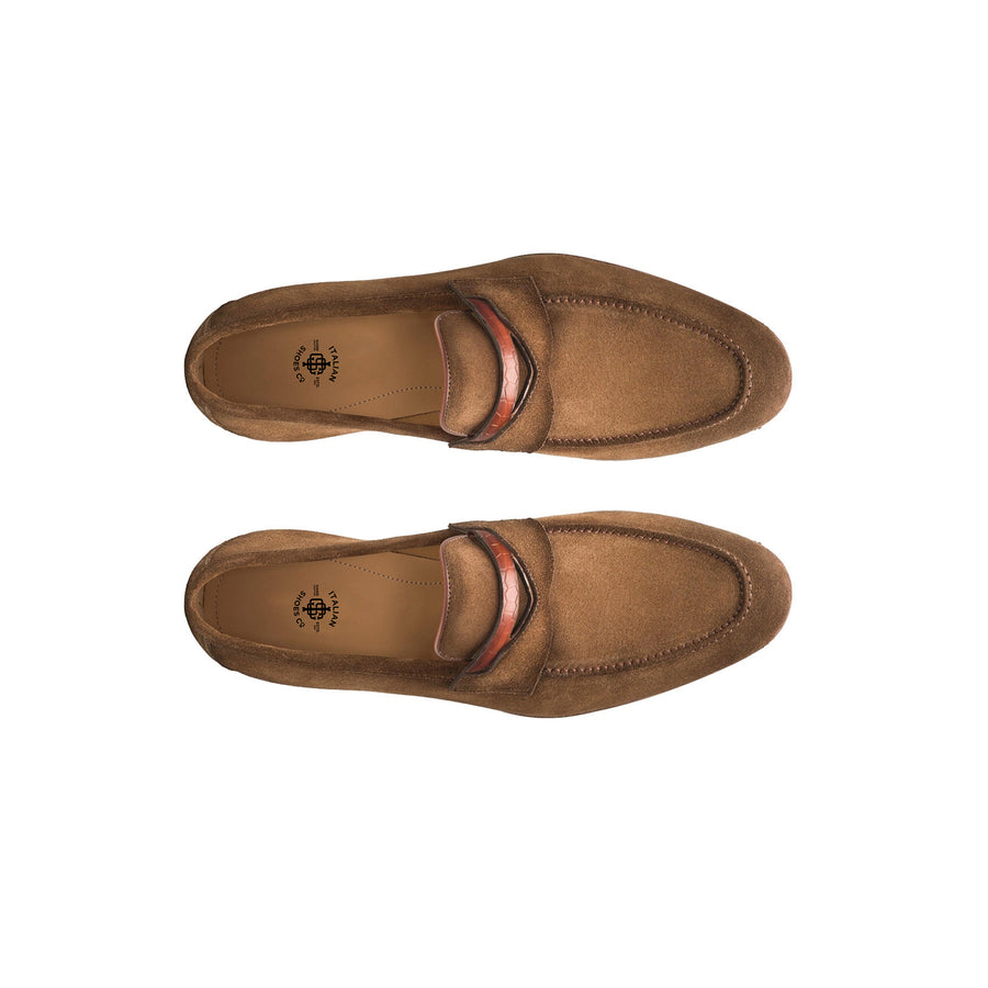 Suede Sasso Utilizes Classic Penny Loafer