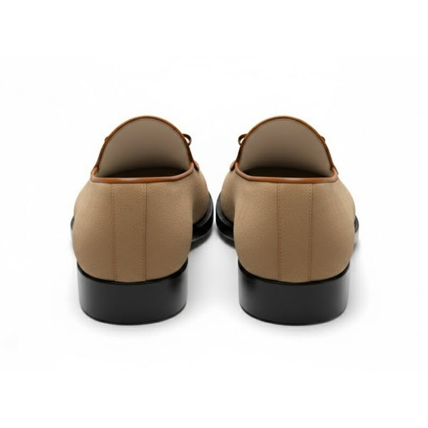 Croc Panel Suede Italian Loafers