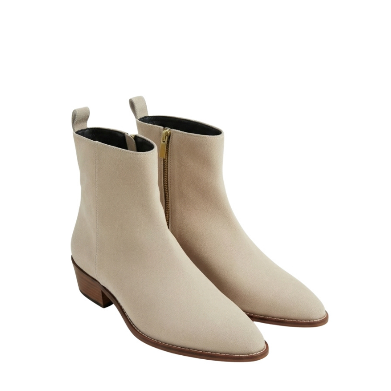 Luxury Celeste Ivory Ankle Boots