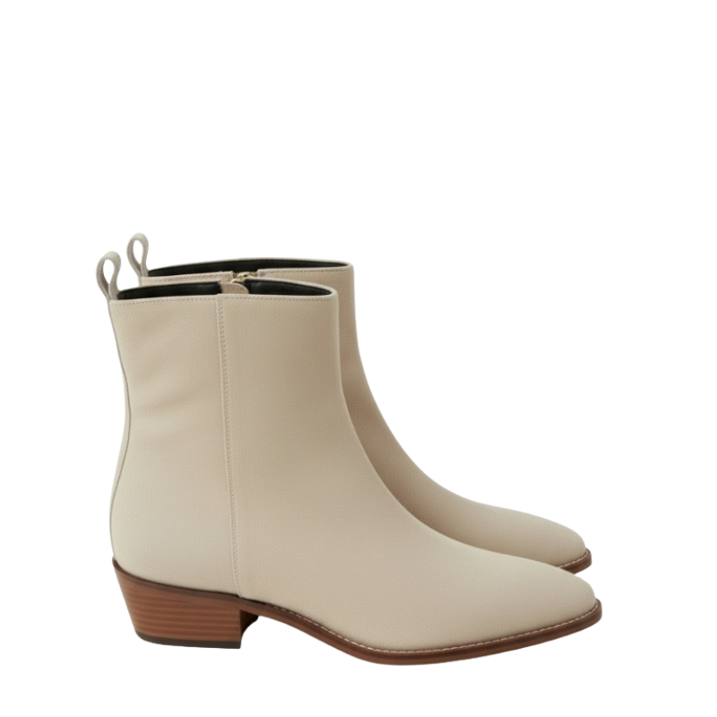 Luxury Celeste Ivory Ankle Boots