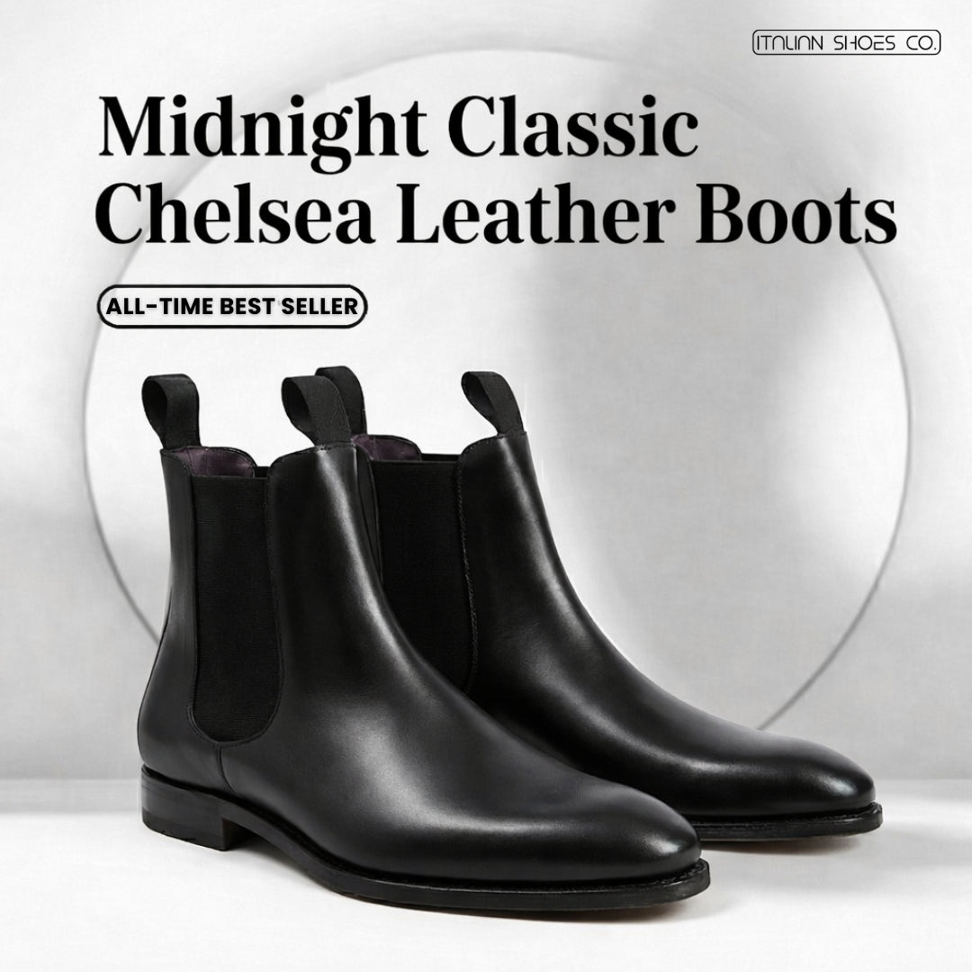 Midnight Classic Chelsea Leather Boots