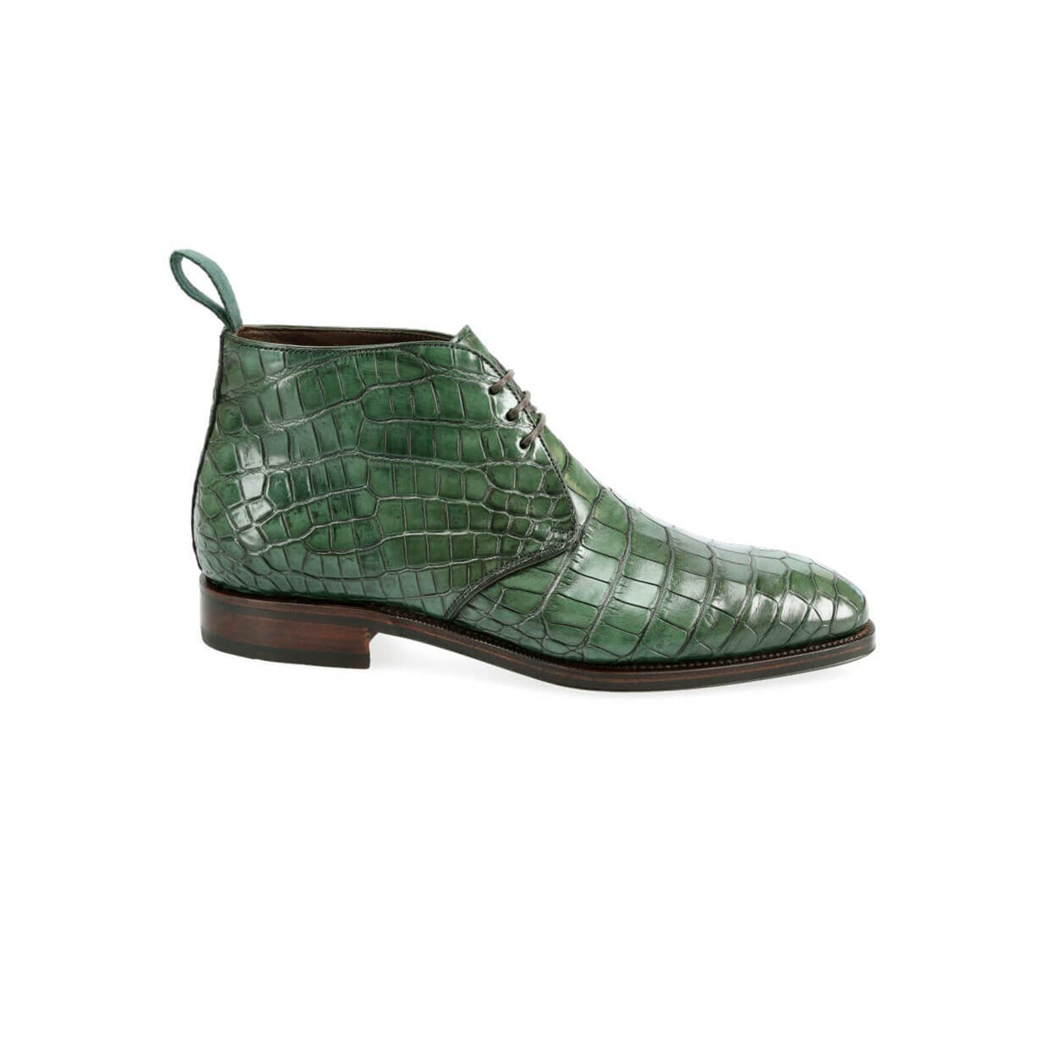 Asparagus Croco Chukka Boots