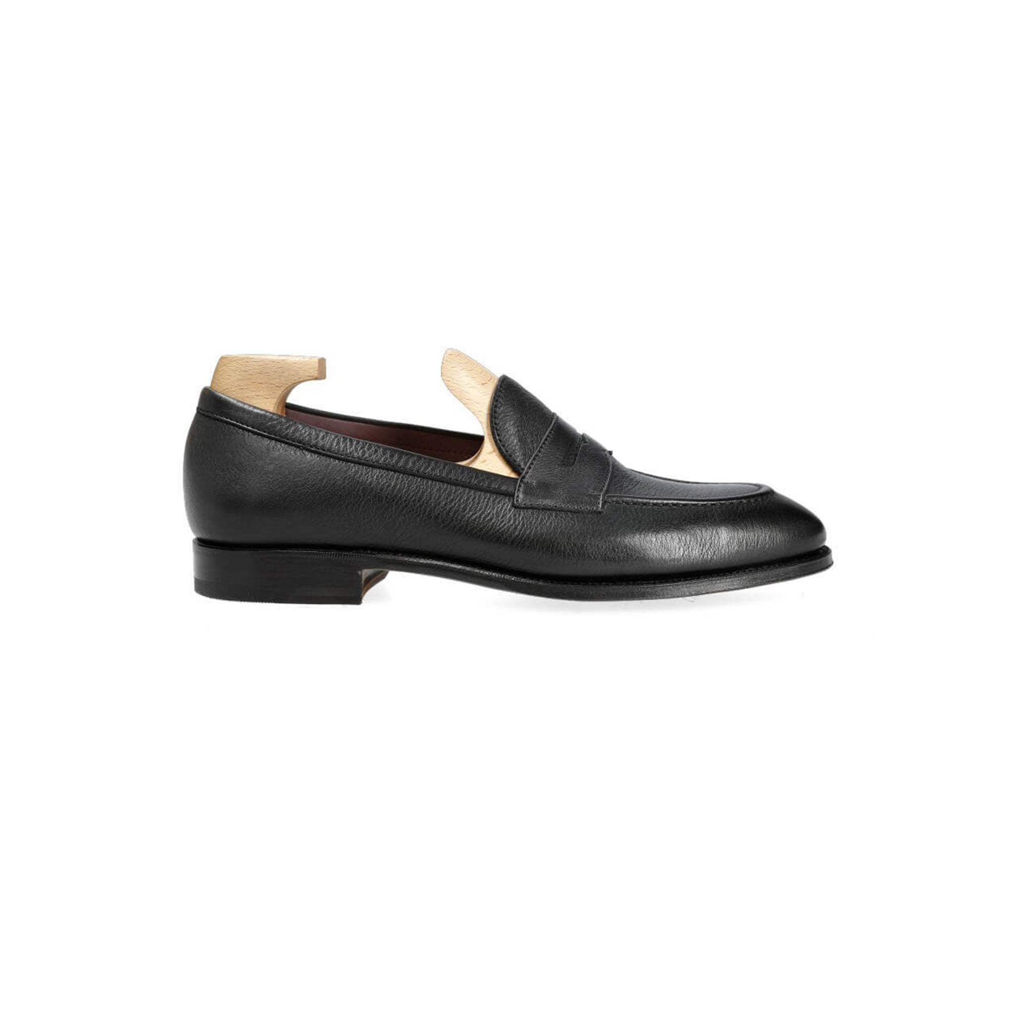 Black Rusticalf Penny Loafers