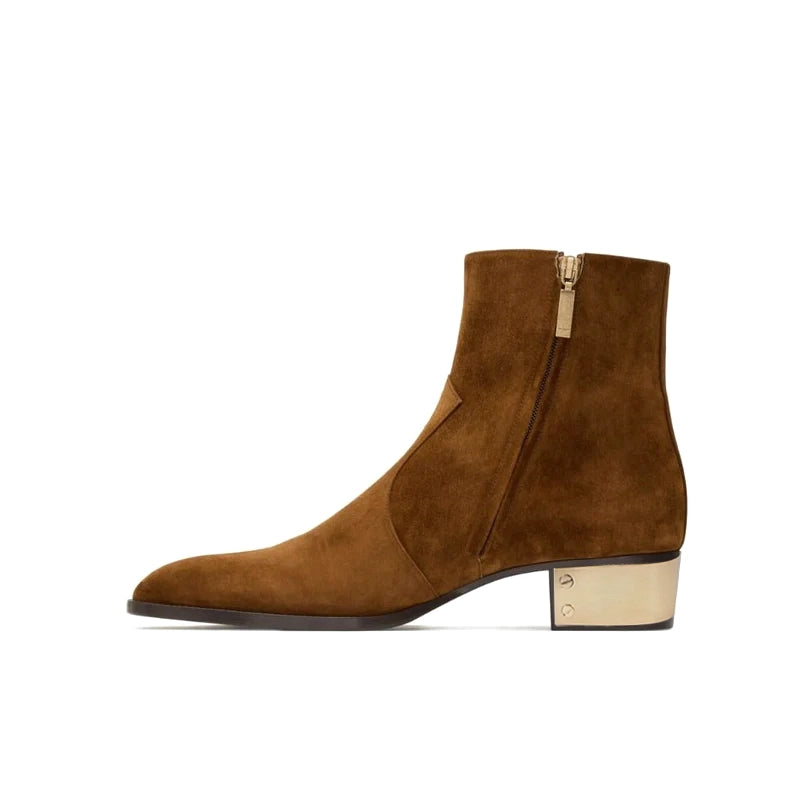 Suede Brown Leather Ludhovic Boots