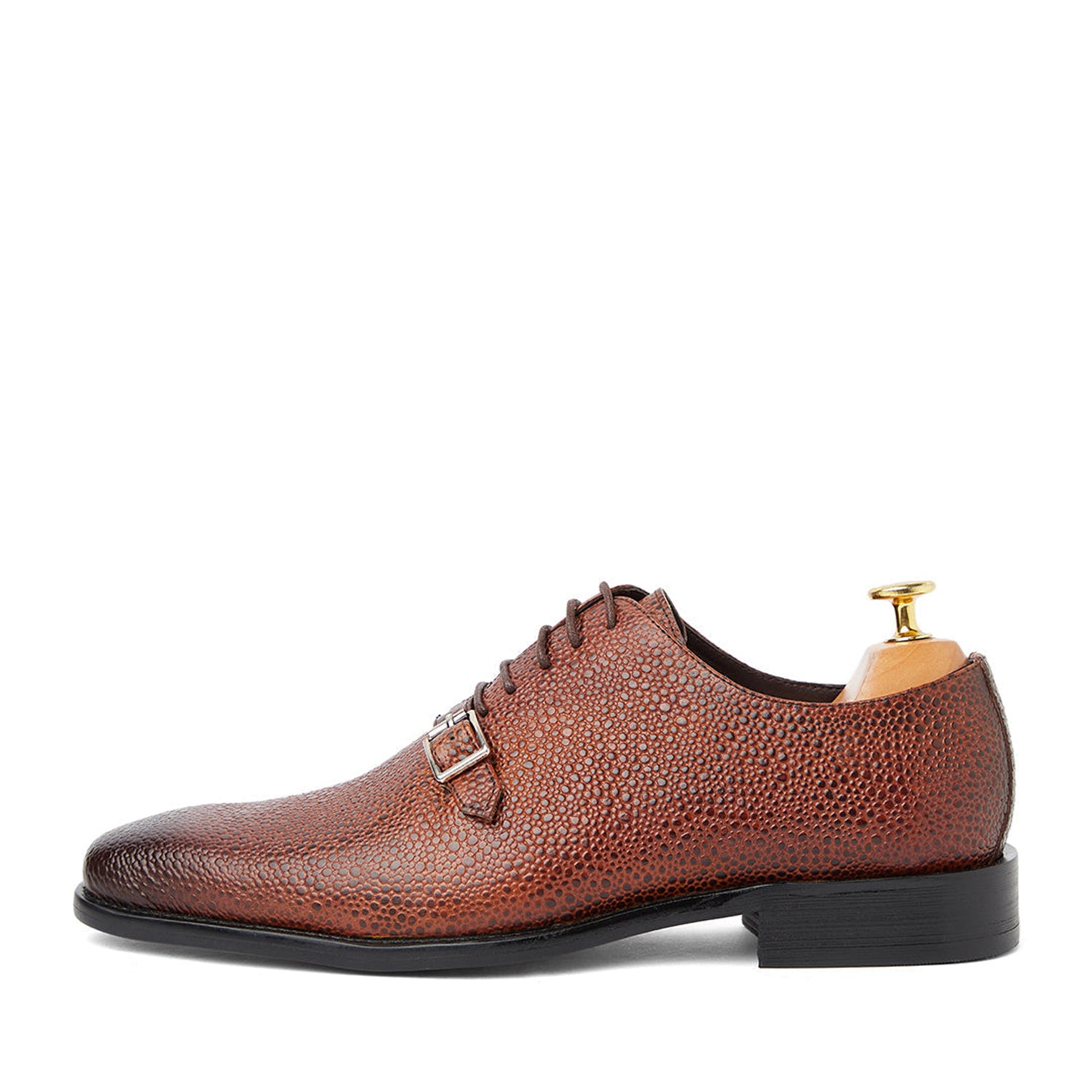 Stingray Leather Oxford Wine Shoes