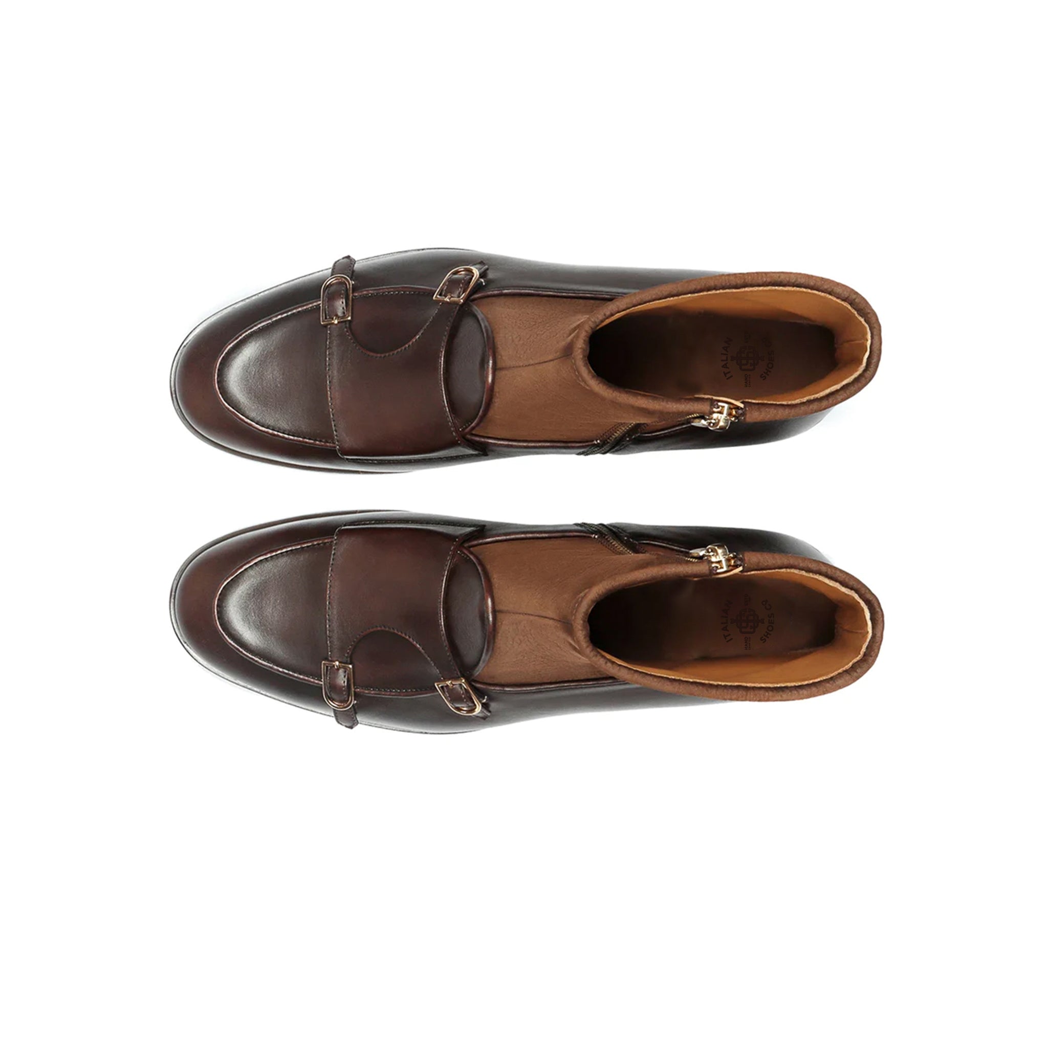 High Ankle Double Monk Strap Boots